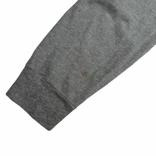 Stone Island  Grey Black Piped long Sleeve Cotton Polo Shirt - Large