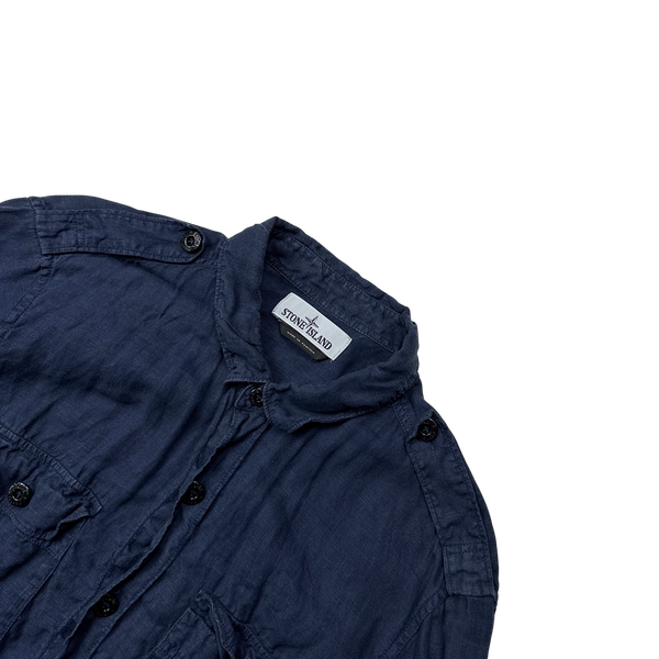 Stone Island 2016 Linen Buttoned Shirt - Large