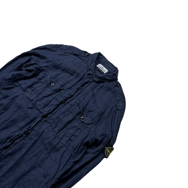 Stone Island 2016 Linen Buttoned Shirt - Large