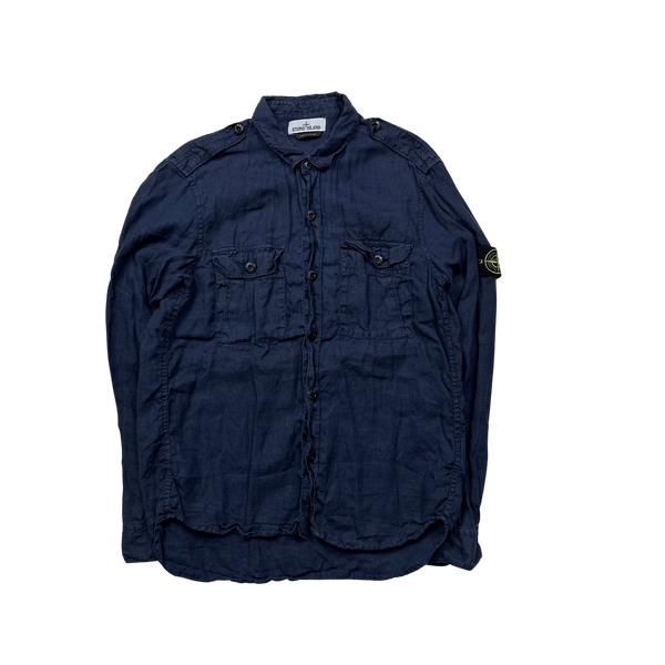 Stone Island 2016 Linen Buttoned Shirt - Large