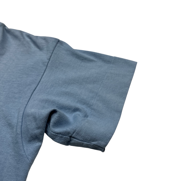 Stone Island Marina 90's Vintage Light Blue Cotton T Shirt - Large