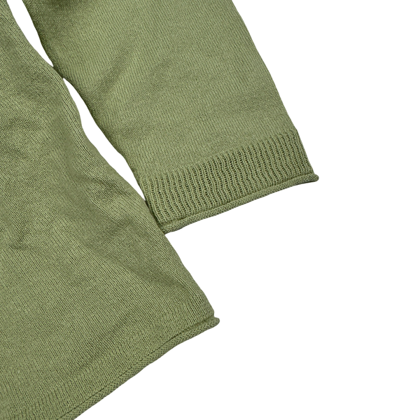 Stone Island Junior 2025 Light Green Knitted Cotton Pullover Crewneck - Age 8