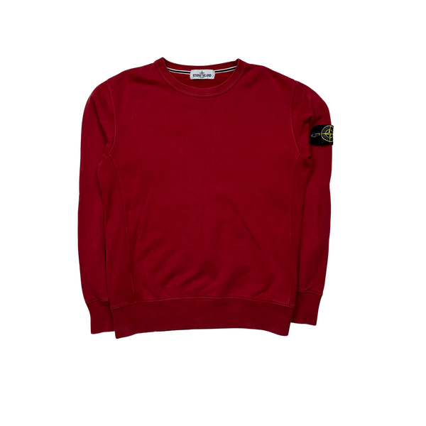 Stone Island Red 2012 Crewneck Cotton Sweatshirt - Medium