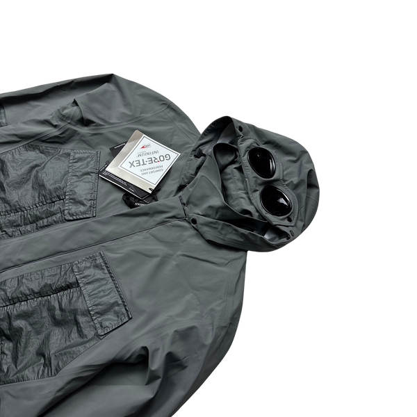 CP Company Grey Gore-Tex Infinium Waterproof Goggle Jacket - Large