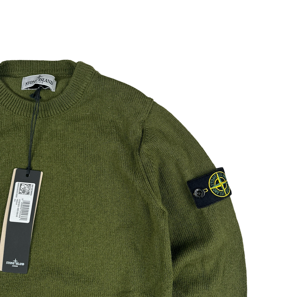 Stone Island Junior 2025 Forest Green Pullover Crewneck Jumper - Age 8