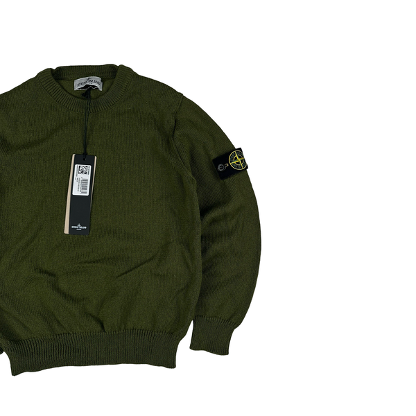 Stone Island Junior 2025 Forest Green Pullover Crewneck Jumper - Age 8
