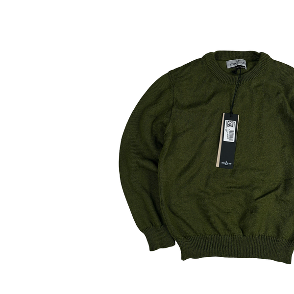 Stone Island Junior 2025 Forest Green Pullover Crewneck Jumper - Age 8