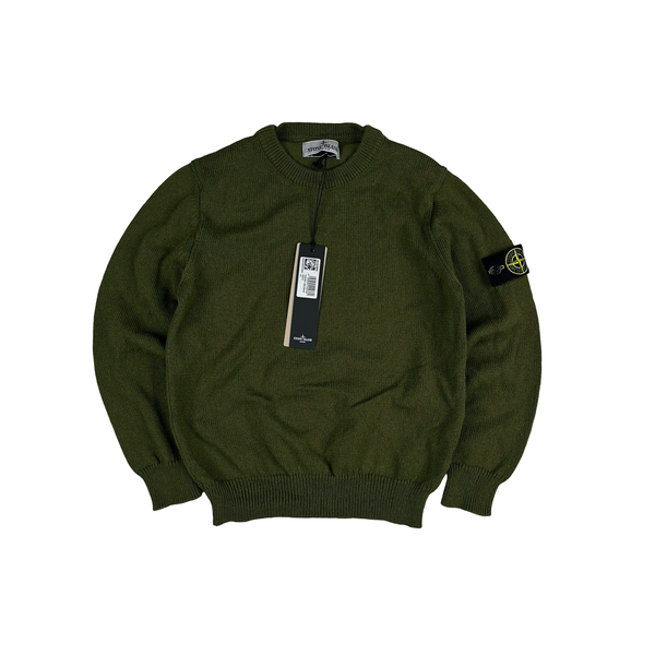 Stone Island Junior 2025 Forest Green Pullover Crewneck Jumper - Age 8