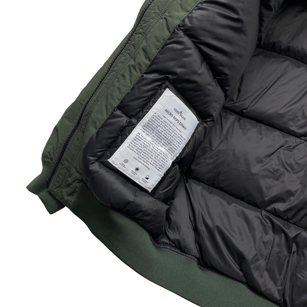 Stone Island Dark Green 2020 Down Filled Micro Reps Jacket - Large