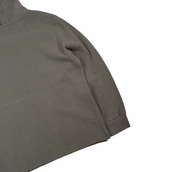 Stone Island 2001 Khaki Wool Blend Vintage Ribbed High Neck Jumper - XL