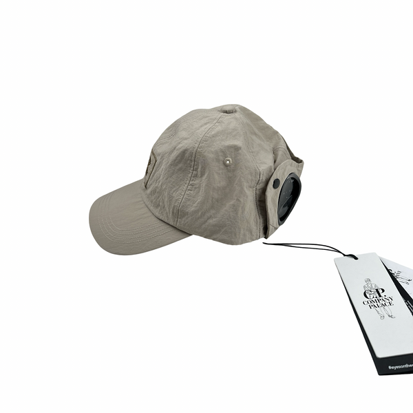 CP Company X Palace Beige Goggle Spellout Cap - Large