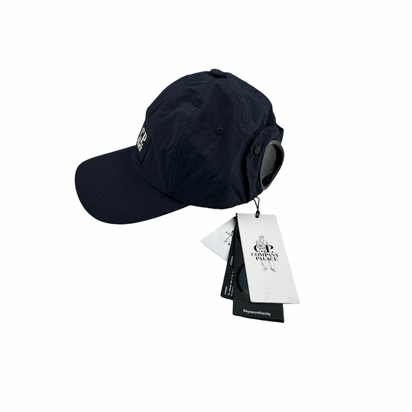 CP Company X Palace Navy Goggle Spellout Cap - Medium