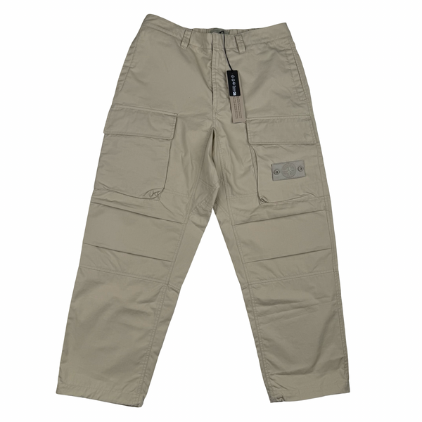 Stone Island 2024 Beige Loose Fit Cargos - 34" Large