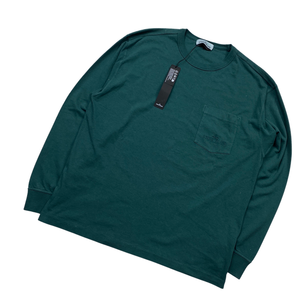 Stone Island 2023 Spellout Longsleeve T Shirt - Large