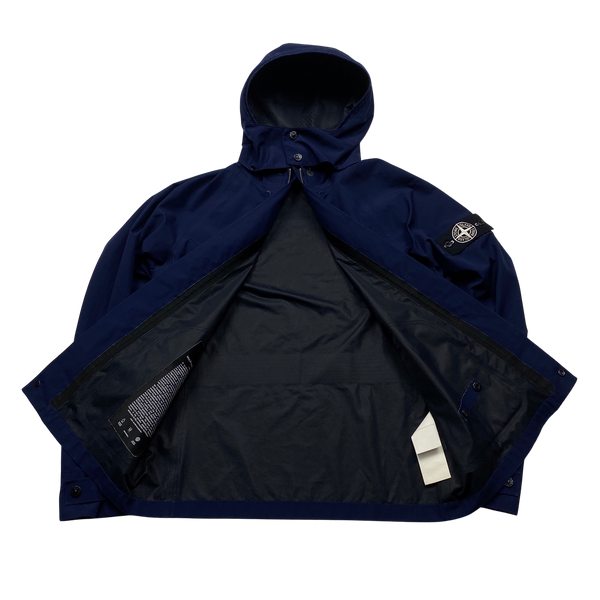 Stone Island Navy Tank Shield Multi Layer Hooded Jacket Small Mat s Island