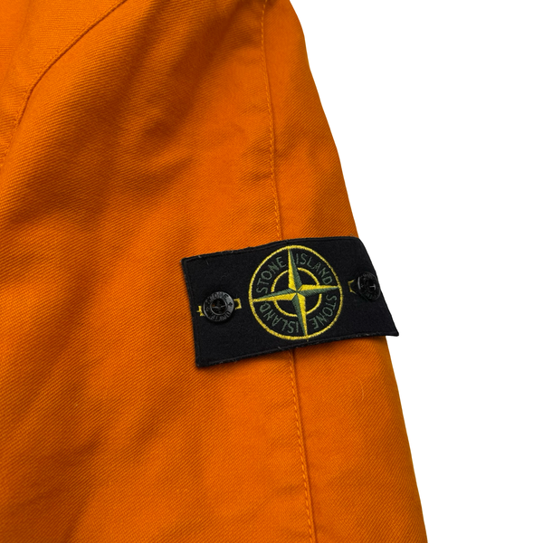 Stone Island 2012 Orange Mil Spec Diagonal Wool Jacket - Large
