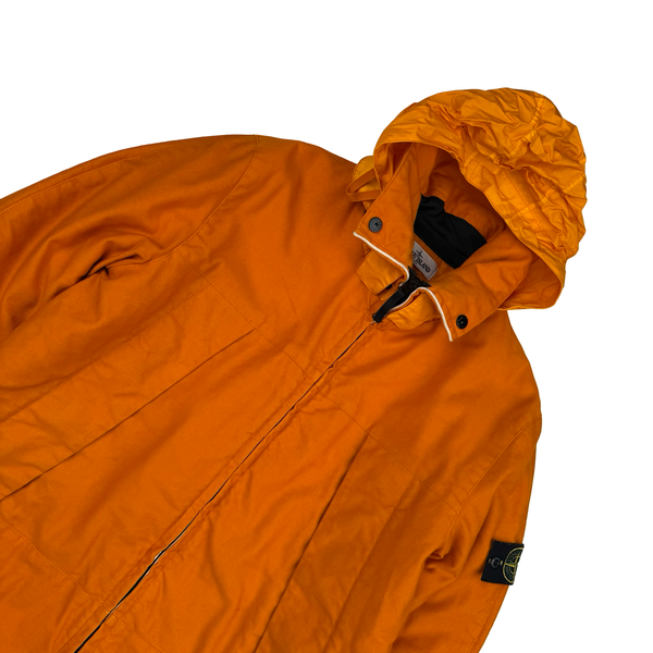 Stone Island 2012 Orange Mil Spec Diagonal Wool Jacket - Large