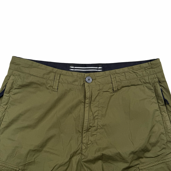Stone Island 2021 Khaki Cotton Cargo Shorts - 32"