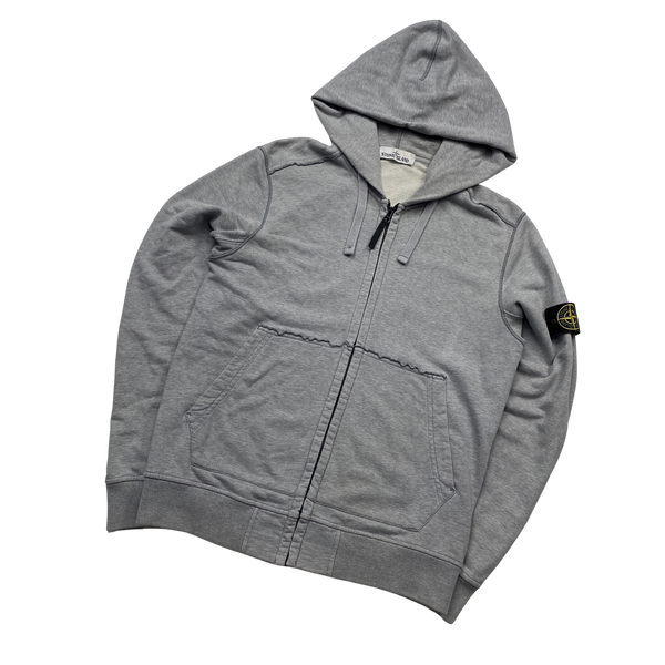 Stone Island 2019 Light Grey Hoodie - Medium