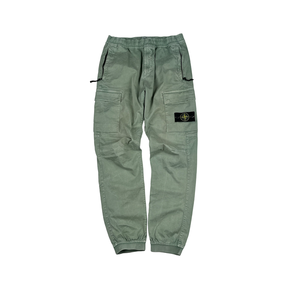 Stone Island 2022 Green RE T Cargo Trousers - 30"