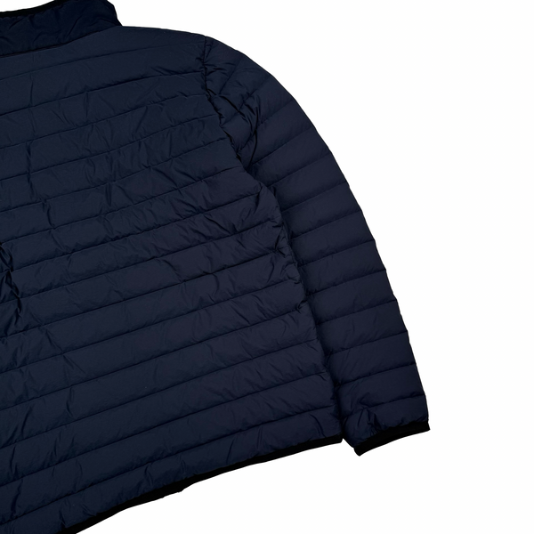 Stone Island 2019 Navy Blue Down Filled Loom Woven Puffer Jacket - Medium