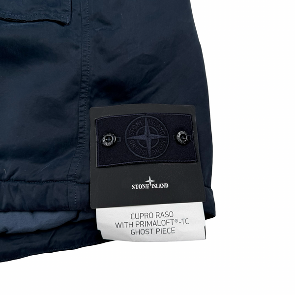 Stone Island Ghost 2024 Navy Cupro Raso Primaloft-TC Gilet Jacket - Medium
