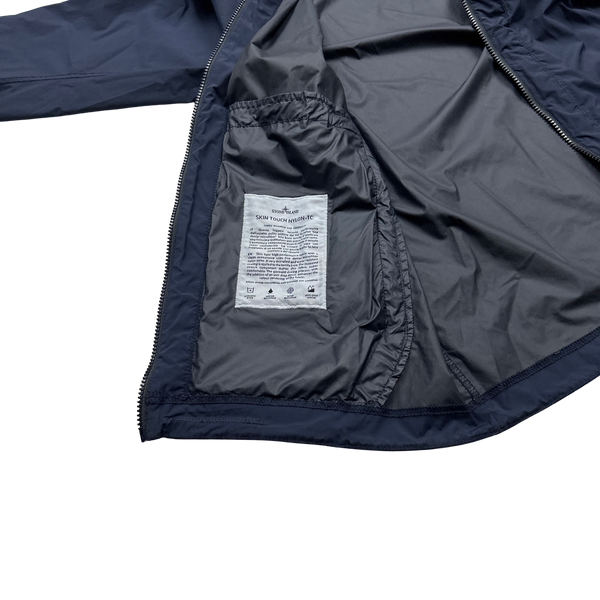 Stone Island 2020 Navy Skin Touch Nylon TC Hooded Jacket - Large