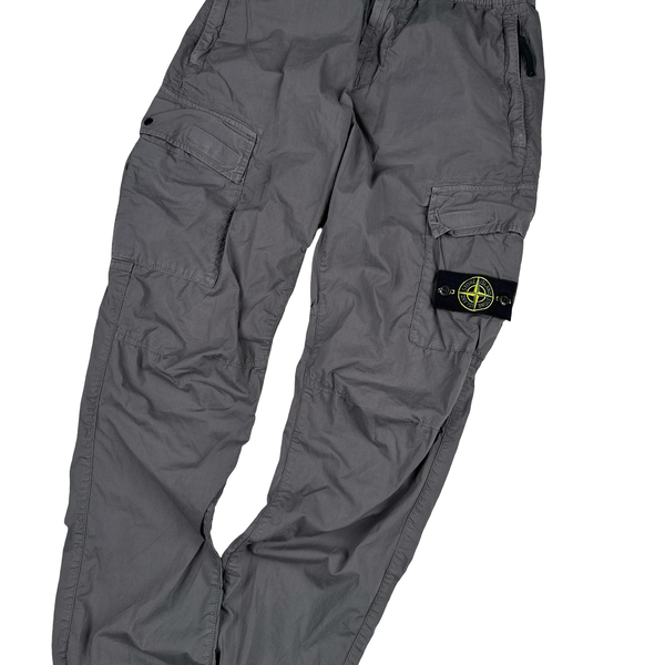 Stone Island 2021 RE-T Grey Regular Tapered Cargo Trousers - 30"
