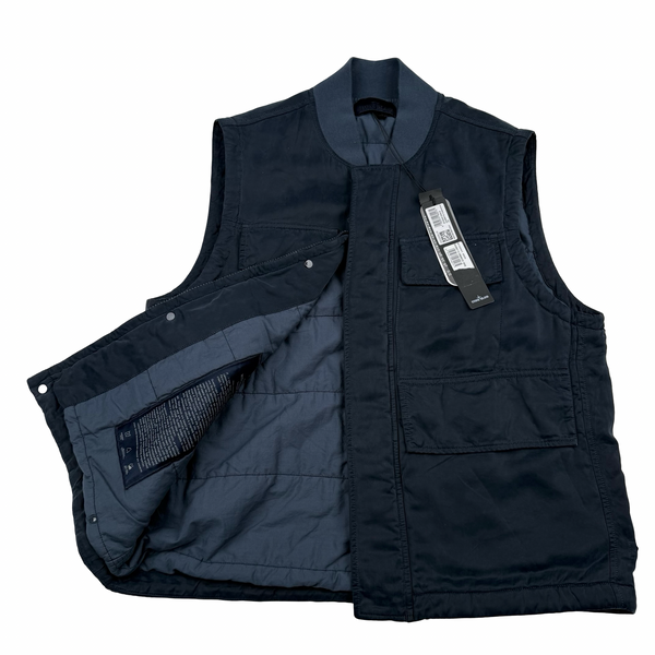 Stone Island Ghost 2024 Navy Cupro Raso Primaloft-TC Gilet Jacket - Medium