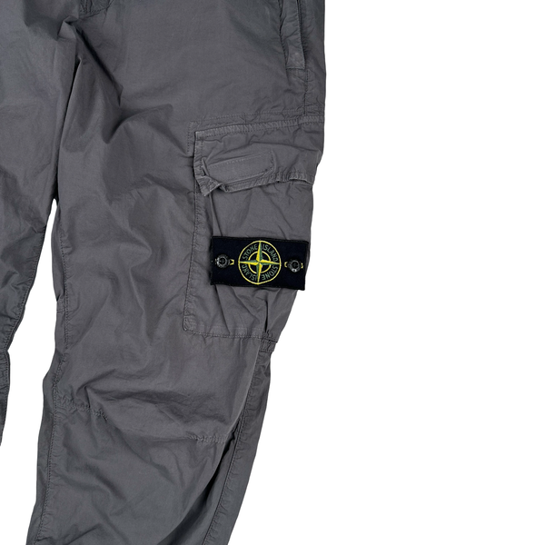 Stone Island 2021 RE-T Grey Regular Tapered Cargo Trousers - 30"