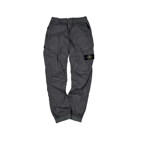Stone Island 2021 RE-T Grey Regular Tapered Cargo Trousers - 30"