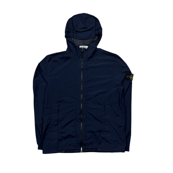 Stone Island 2020 Navy Skin Touch Nylon TC Hooded Jacket - Large