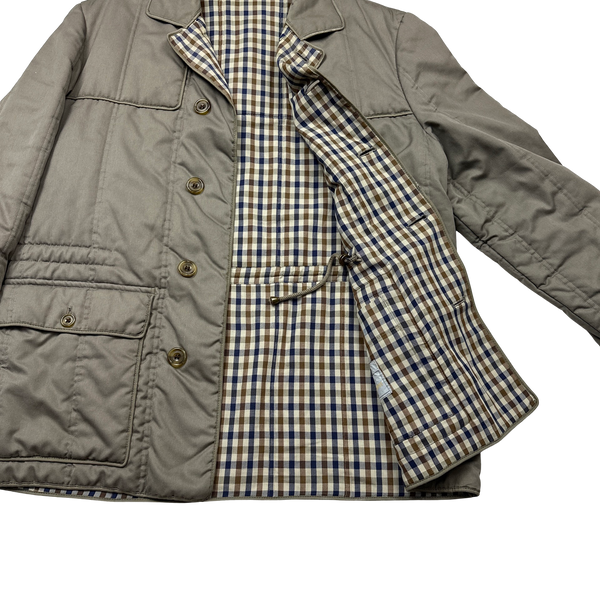 Aquascutum Checked Cotton Lined Hunting Jacket - Large