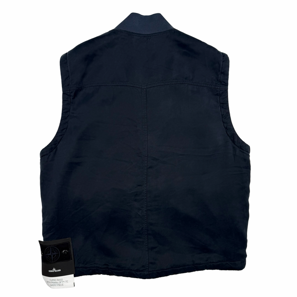 Stone Island Ghost 2024 Navy Cupro Raso Primaloft-TC Gilet Jacket - Medium