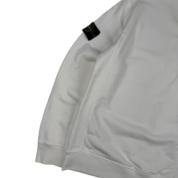 Stone Island 2018 Ivory Cotton Crewneck Sweatshirt - Medium