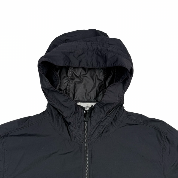 Stone Island 2022 Black Naslan Light Watro TC Hooded Jacket - Medium