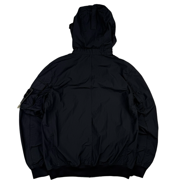 Stone Island 2022 Black Naslan Light Watro TC Hooded Jacket - Medium