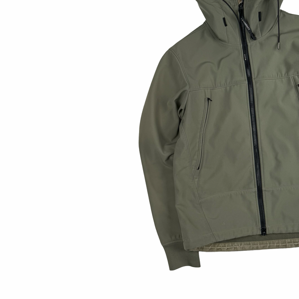 CP Company Khaki Fleece Lined Soft Shell Lens Jacket - Medium (48)