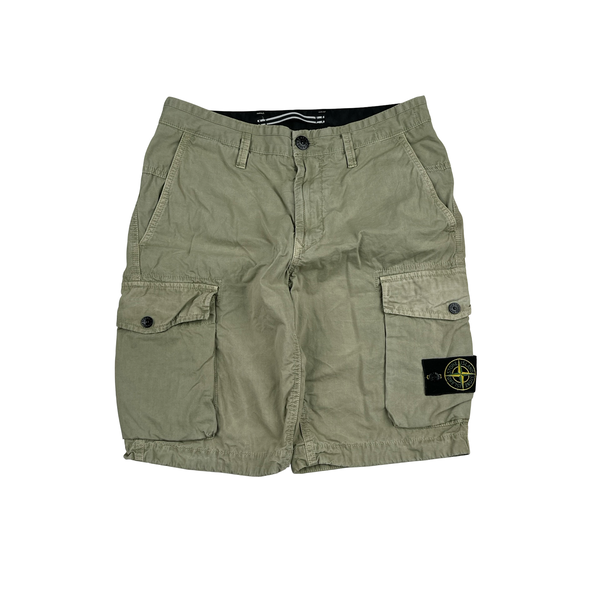 Stone Island 2019 Green Slim Fit Cargo Shorts - 29"