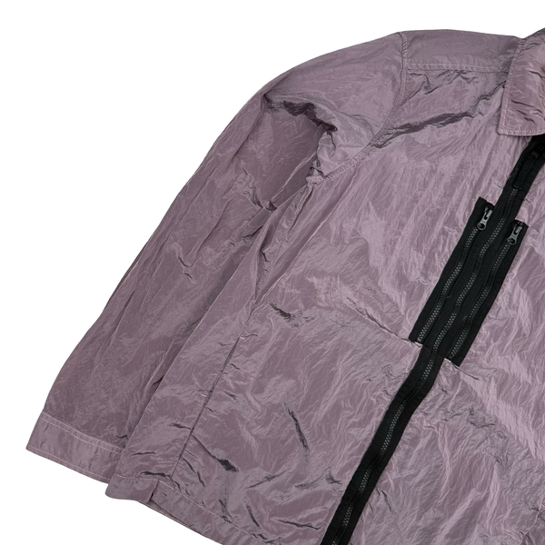 Stone Island 2017 Lavender Purple Nylon Metal Zipped Overshirt - Large