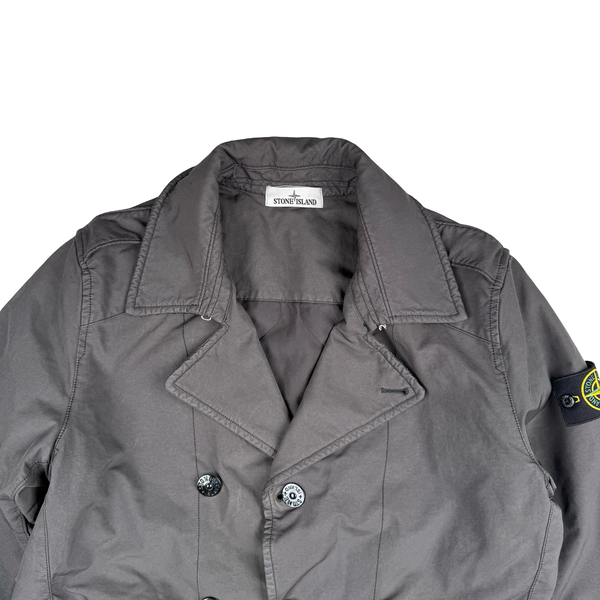 Stone Island Anthracite 2014 David-TC Insulated Long Jacket - Large