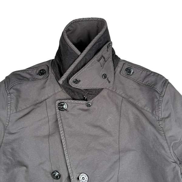 Stone Island Anthracite 2014 David-TC Insulated Long Jacket - Large