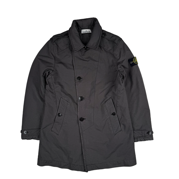 Stone Island Anthracite 2014 David-TC Insulated Long Jacket - Large