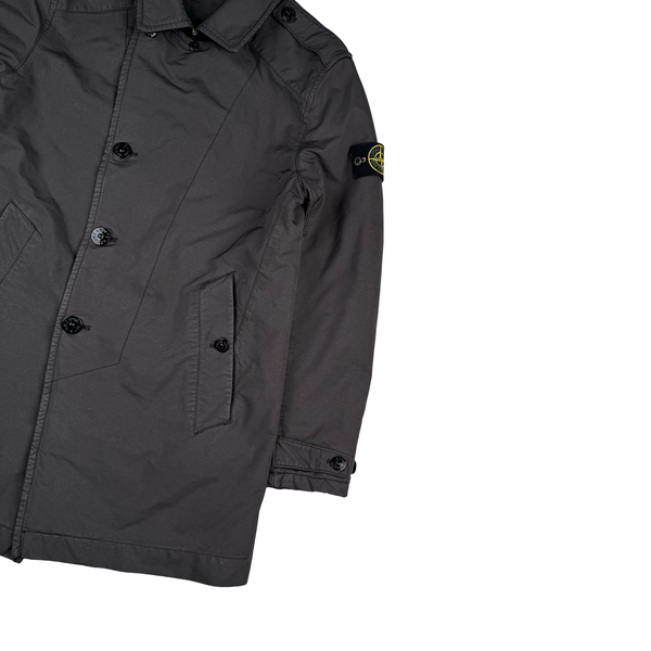 Stone Island Anthracite 2014 David-TC Insulated Long Jacket - Large