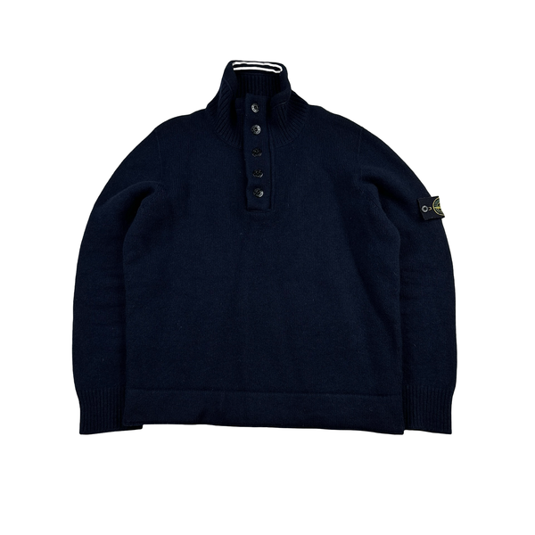 Stone Island 2007 Navy Pullover Knitted Jumper - XL