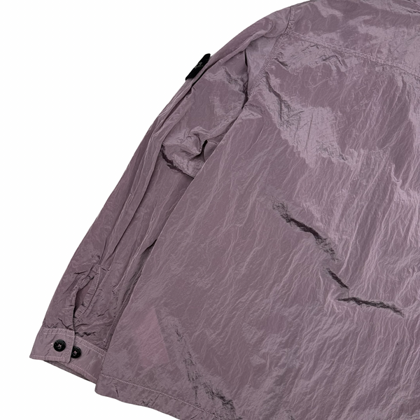 Stone Island 2017 Lavender Purple Nylon Metal Zipped Overshirt - Large