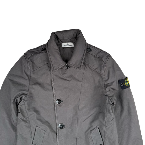 Stone Island Anthracite 2014 David-TC Insulated Long Jacket - Large
