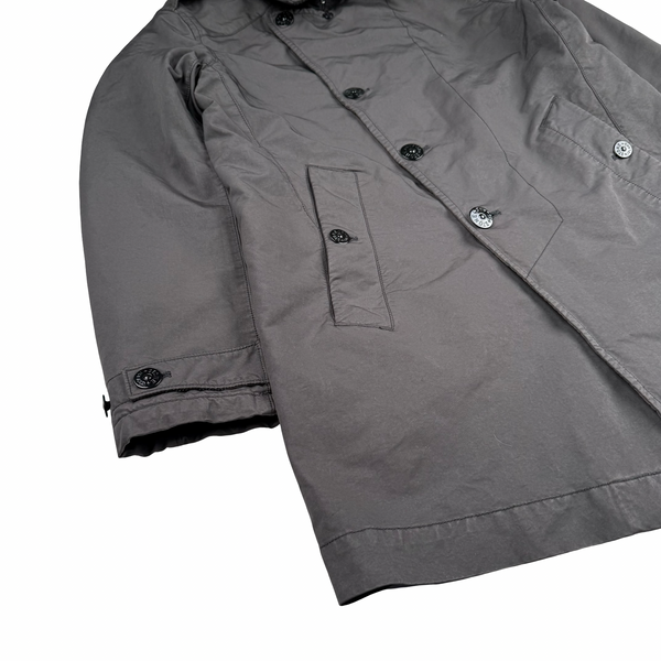 Stone Island Anthracite 2014 David-TC Insulated Long Jacket - Large