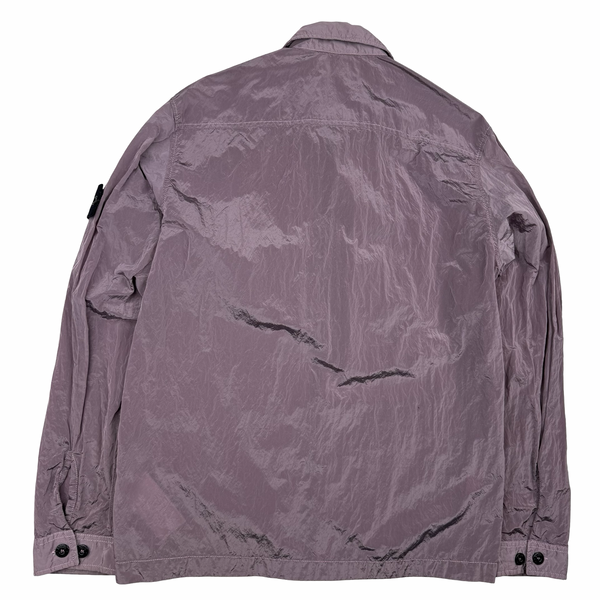 Stone Island 2017 Lavender Purple Nylon Metal Zipped Overshirt - Large