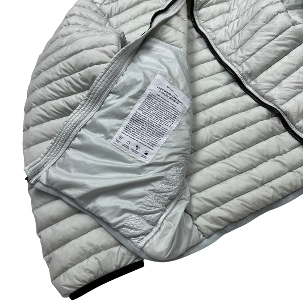 Stone Island Grey Loom Woven R Nylon Down TC Puffer - Large